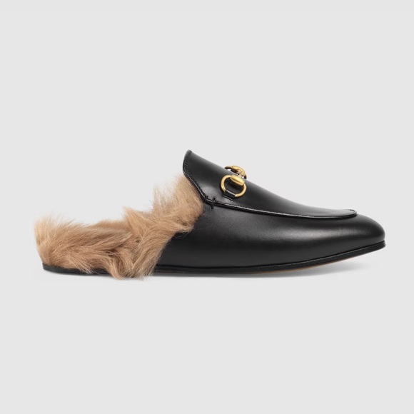 GUCCI 2015 RE-EDITION WOMEN'S PRINCETOWN FUR SLIDES - Picture 2 of 6